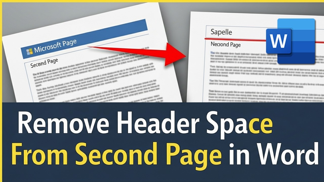Word Back How to remove header space from second page in Word || BACK-SPACE - YouTube