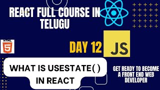 Master React With Usestate Telugu Tutorial React Full Course In Telugu Usestate In Telugu
