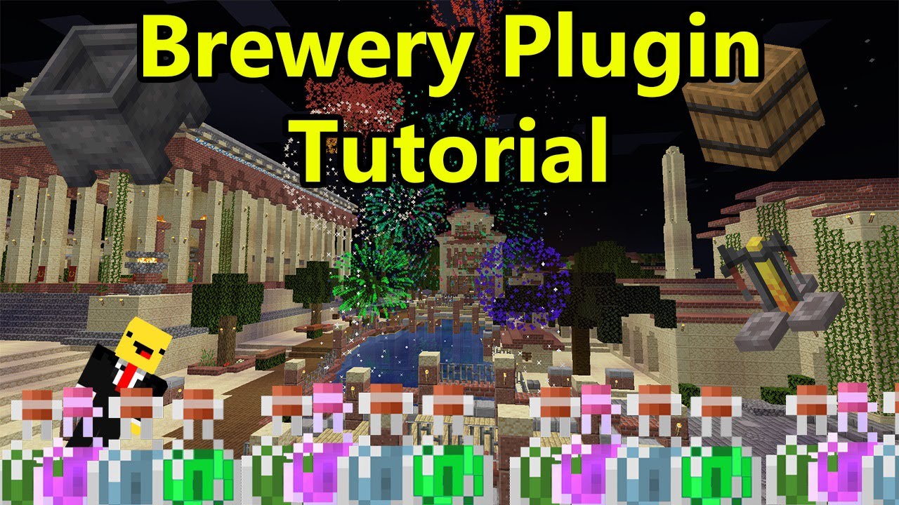 Minecraft Brewery Plugin Tutorial  - (Beer, Vodka, Alcohol) - Minecraft 1.15 - ( Towny Server ) - YouTube