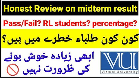 Honest review on vu midterm fall 2023/24 result|RL students, kon pass or kon fail, final ni da sktay