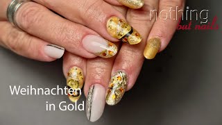 weihnachtsstimmung gold - naildesign