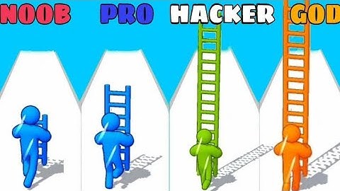 Noob VS Pro VS Hacker VS God İn Ladder Master