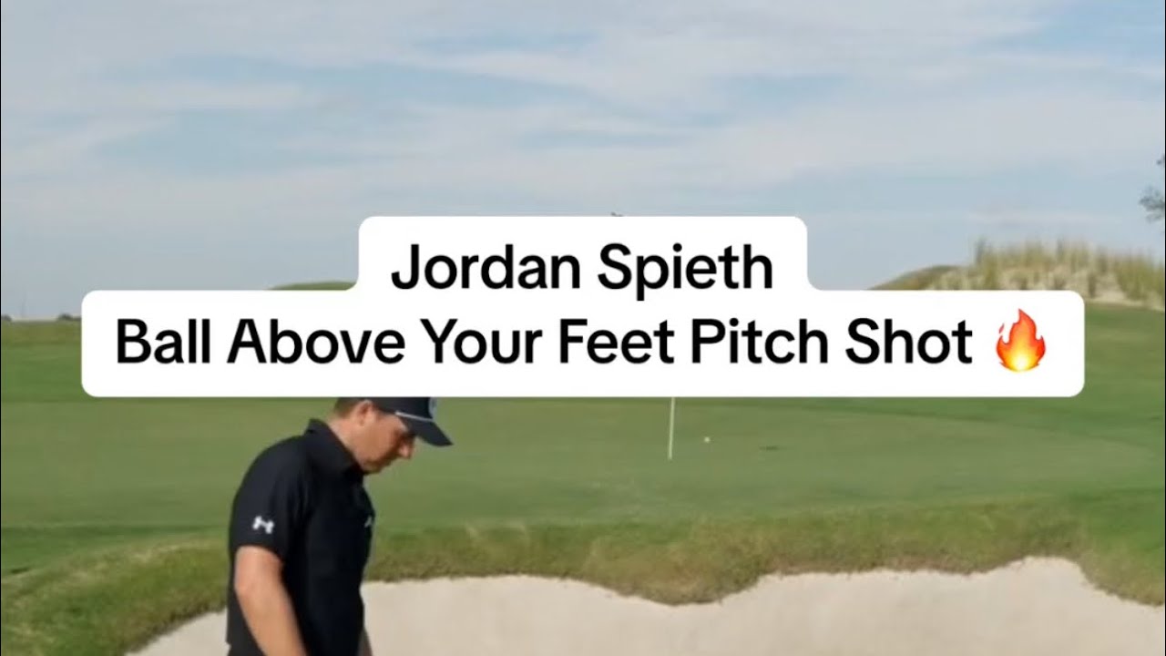 How to Hit a Ball Above Your Feet Pitch Shot by Jordan Spieth YouTube