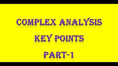 PG TRB/ POLYTECHNIC Complex Analysis Key Points Part-1