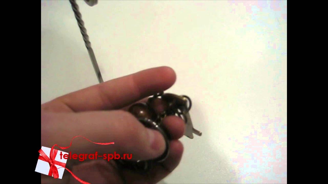 Металлическая головоломка с кольцами - Волшебные кольца № 4 - YouTube