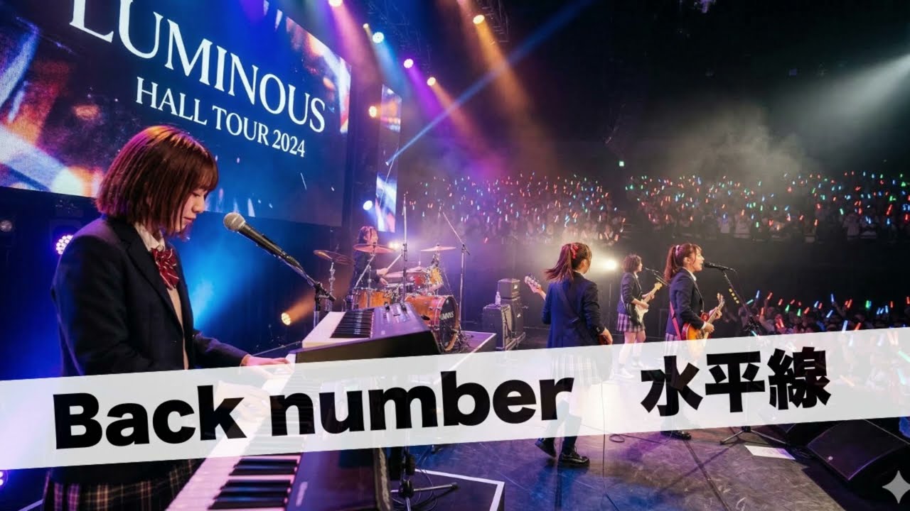 Back number 水平線｜Japanese Girls AI Rock Band｜邦楽カバー - YouTube
