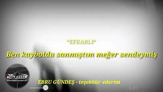 Ebru Gündeş - teşekkür ederim & sözleriyle whatsap durumu Resimi