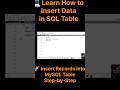 How to Insert Data into Table in MySQL | SQL INSERT INTO Tutorial