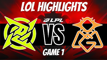 NIP vs OMG - Highlights - GAME 1 | LPL Summer 2023