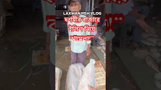 দশমীর বাজারে ইলিশের দামে ঝামেলা! দাম শুনে সবাই অবাক 😱 |#laxmanfishvlog #fish #dashami #ilish#hilsa