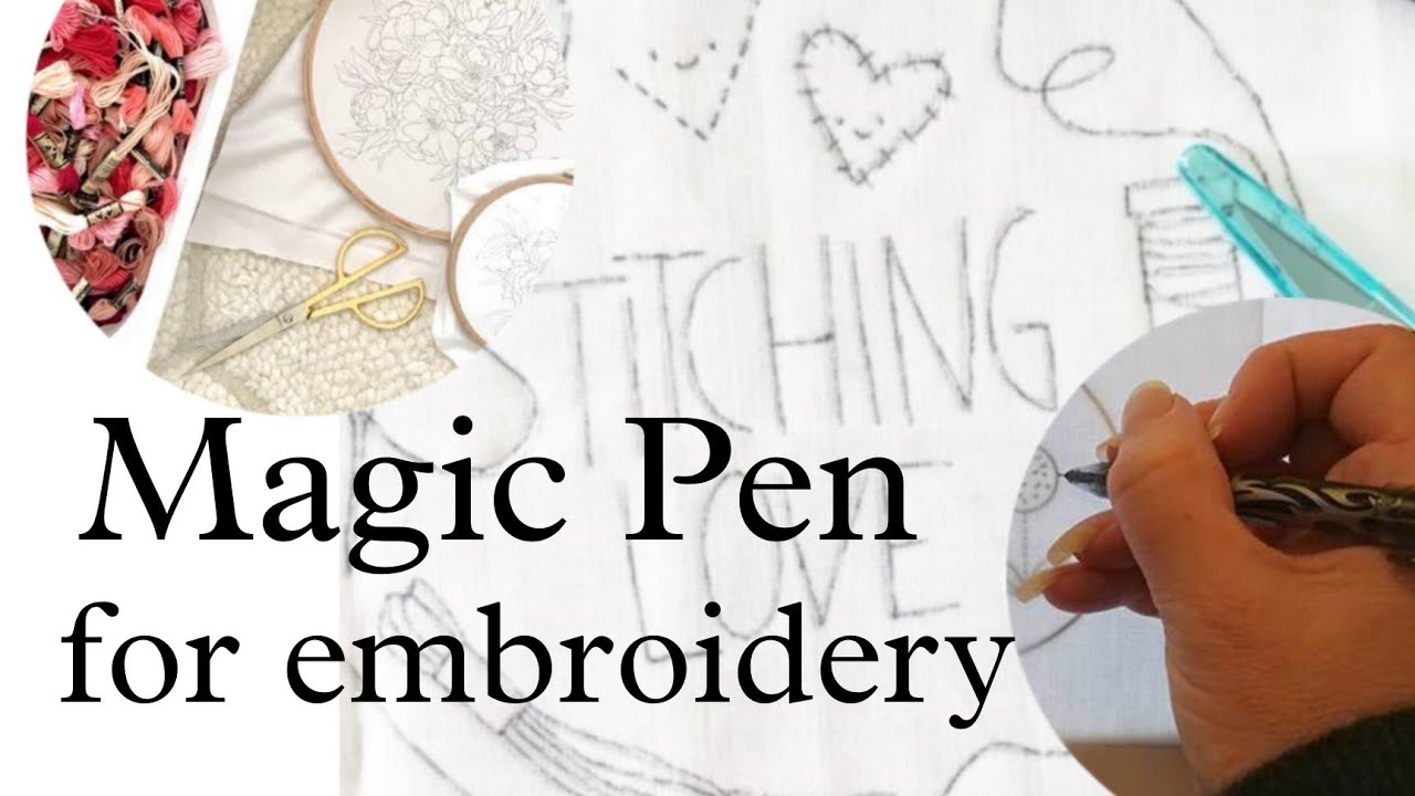 tracing pen for embroidery, frixion pen using