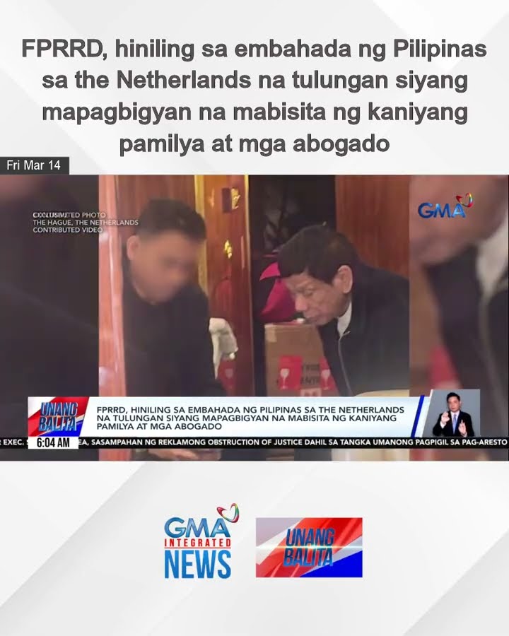 FPRRD, hiniling sa embahada ng Pilipinas sa the Netherlands na tulungan siyang... | Unang Balita