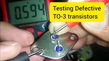 HOW TO TEST A DEFECTIVE TO-3 TRANSISTORS @tletechcher  #trending #viral #popular