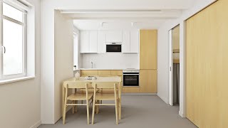 Architect Redesigns - My Minimalist Micro Apartment - 278M2300Sqft