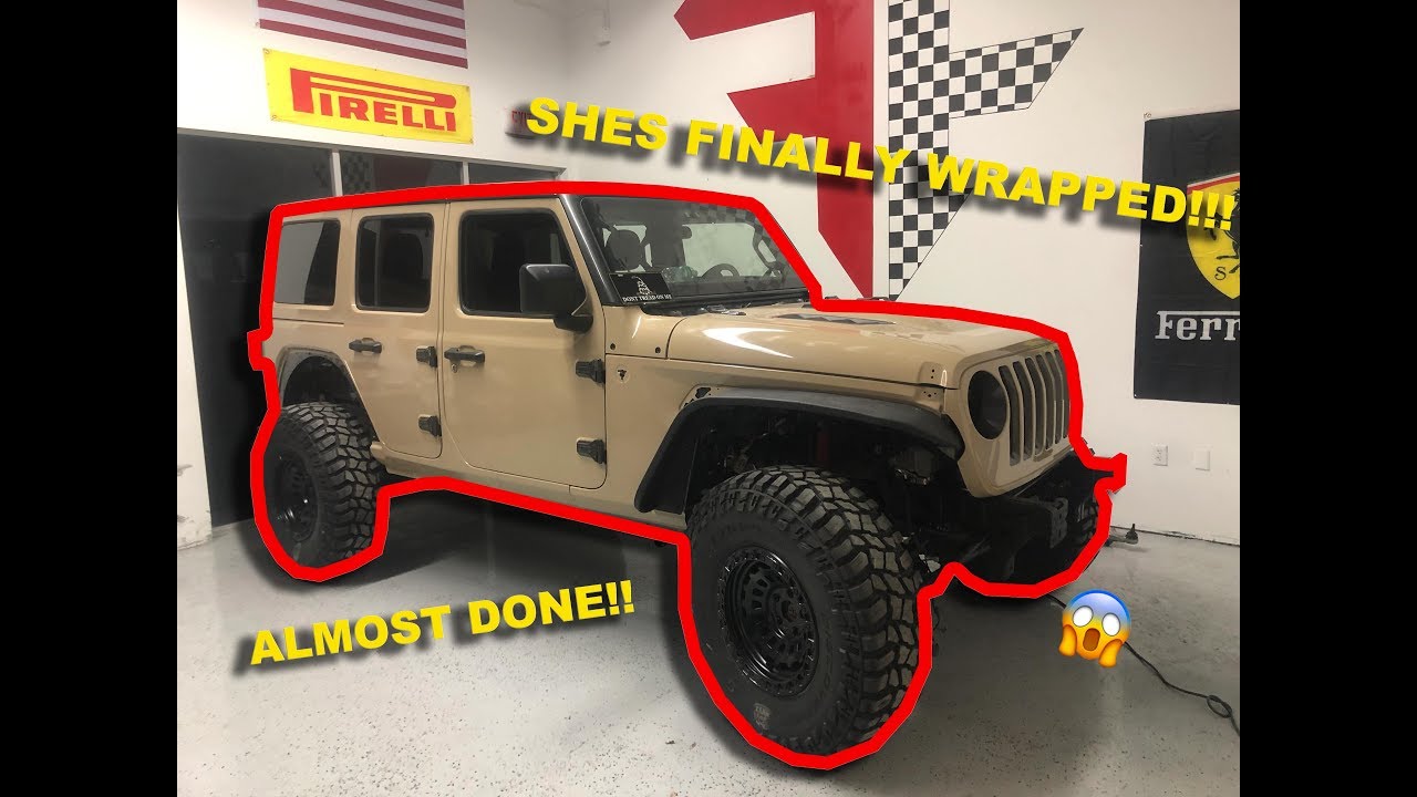VINYL WRAPPING OUR CHEAP 2018 JEEP WRANGLER SPORT!!! - YouTube