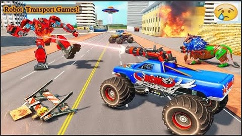 Space Robot Transport Games - Lion Robot Car Game: Android Games