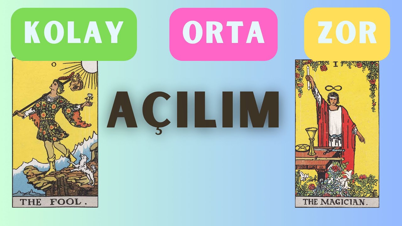 KOLAY, ORTA VE ZOR AÇILIM (Tarot Eğitimleri)