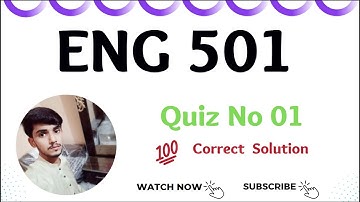 ENG501 Quiz NO 1 || Correct Ans || ENG501 Quiz Spring 2022