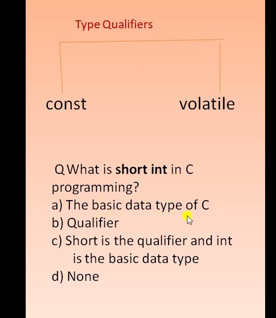 What are Types of Qualifiers In C Language|| CBSE - YouTube