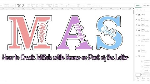 How to add a name as part of an initial with an outline on Cricut Design Space! BEGINNER FRIENDLY!