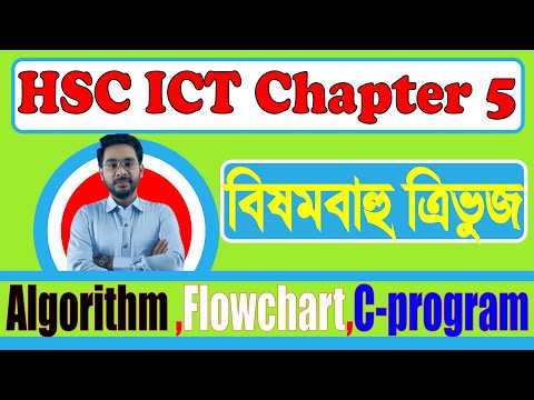 Calculating the Area of a Scalene Triangle: Algorithm, Flowchart, and C Program | HSC ICT Chapter 5