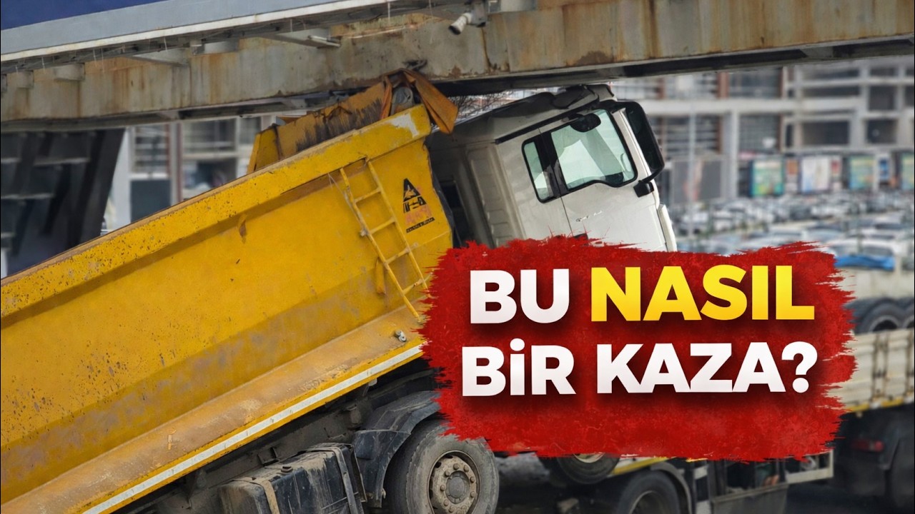 Bağdat Caddesinde Tır Üstündeki Kamyon Üst Geçitte Sıkıştı 🚛
