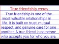 True Friendship Essay in English 🤝