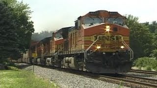 Eastbound BNSF Double-stack / Unit trailer train on the Chillicothe sub in Galesburg