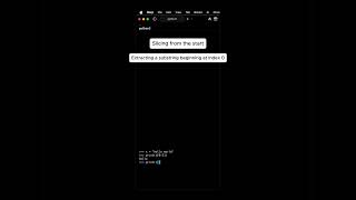 Python Basics Part 4| Strings, Loops & Slicing Explained in 1 minute #learnpython #coding #ai #code