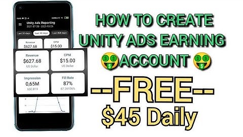 How To Create Unity Ad Account Setup #Admob Best Alternative