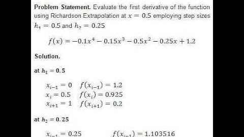 RichardsonExtrapolation