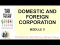 Domestic and Foreign Corporation