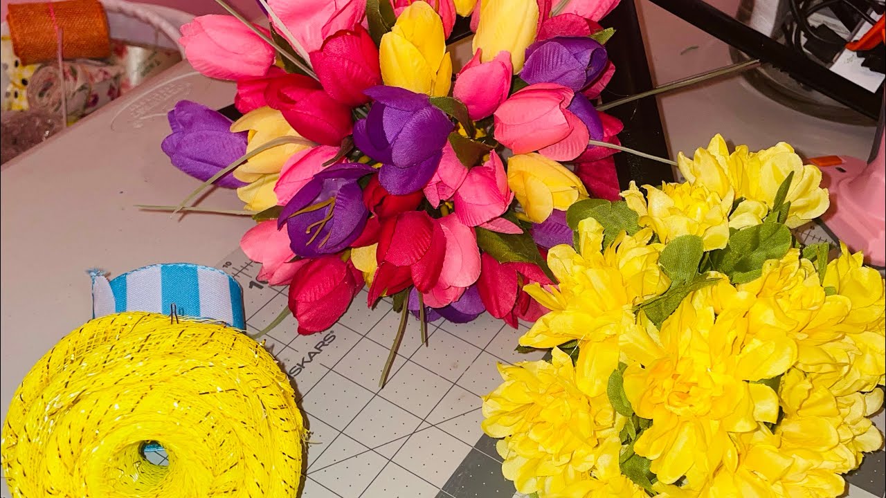 Creating more centerpieces for wreaths ,and Table centerpiece.  2/21/26