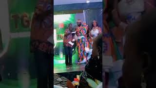 African American King in Ghana Handing Out an Award at the Times Ghana Arts and Entertainment Awards