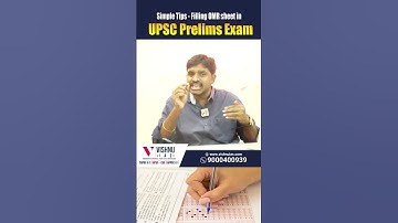 Simple Tips for Filling the OMR Sheet in the UPSC Prelims Exam | Vishnu IAS Academy