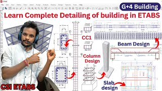 Complete detailing of building in ETABS Software | CSI Detailing | Reinforcement details | Shravan |
