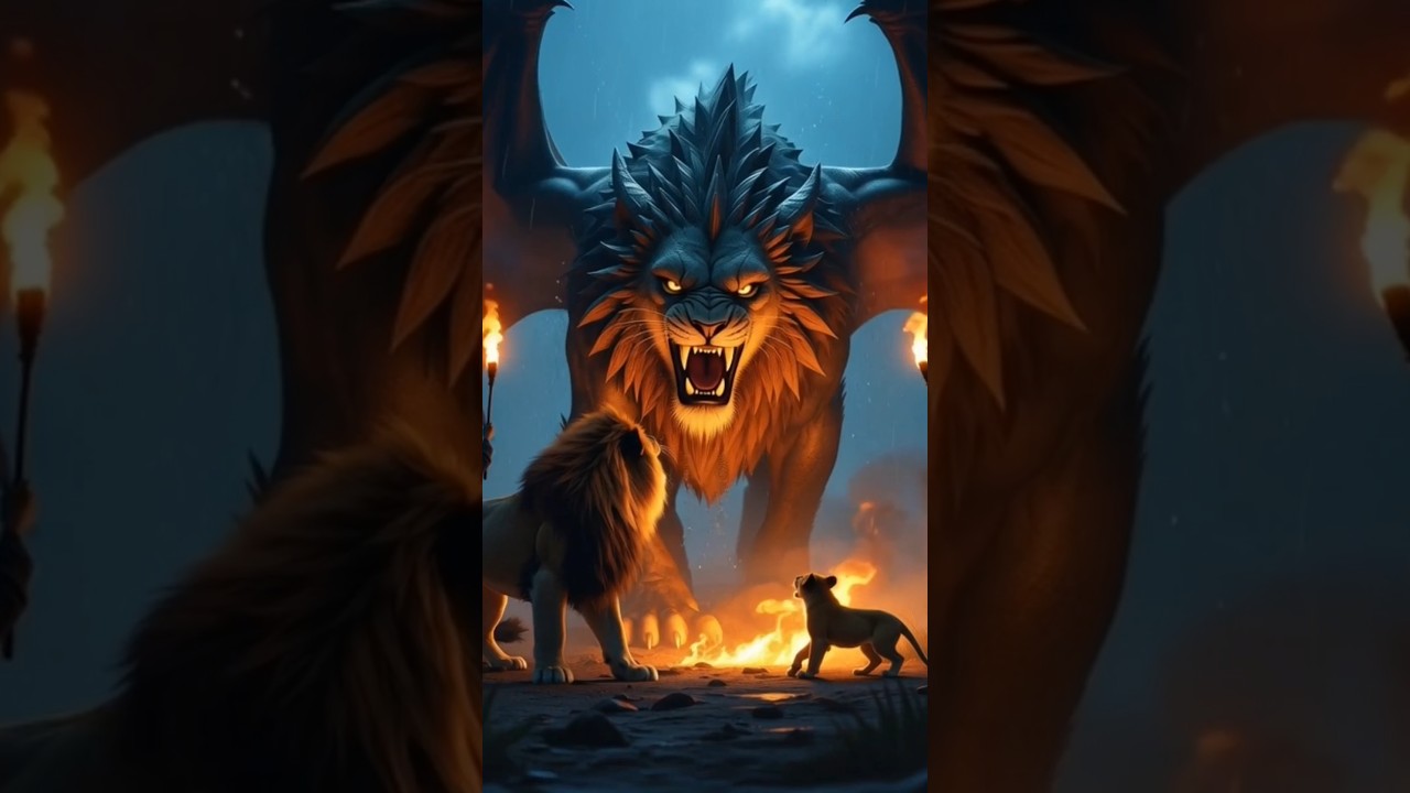 dragon and sher ki kahani dono dost ban jate hai 🥰🥰😌😌