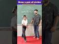 Draw a pair of circles without lifting the chalk #education #maths #students #youtubeshorts