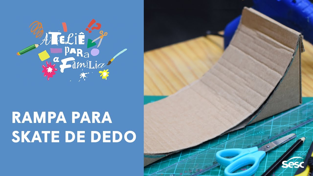 COMO FAZER RAMPA ONDULADA DE SKATE DE DEDO - FINGERBOARD 