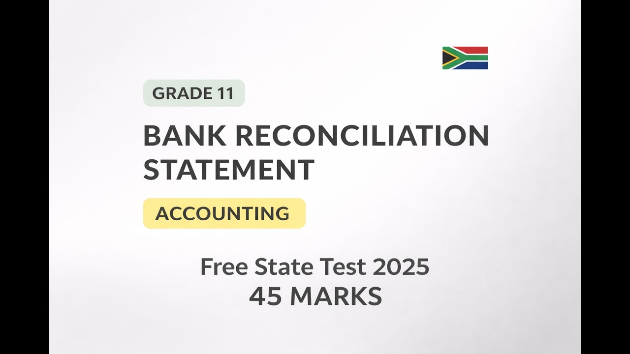 Bank reconciliation statement grade 11