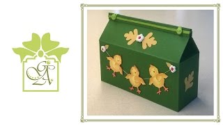 Easter Treat Box with Easter Chick Bunting (An A5  Milk Carton Gift Box)