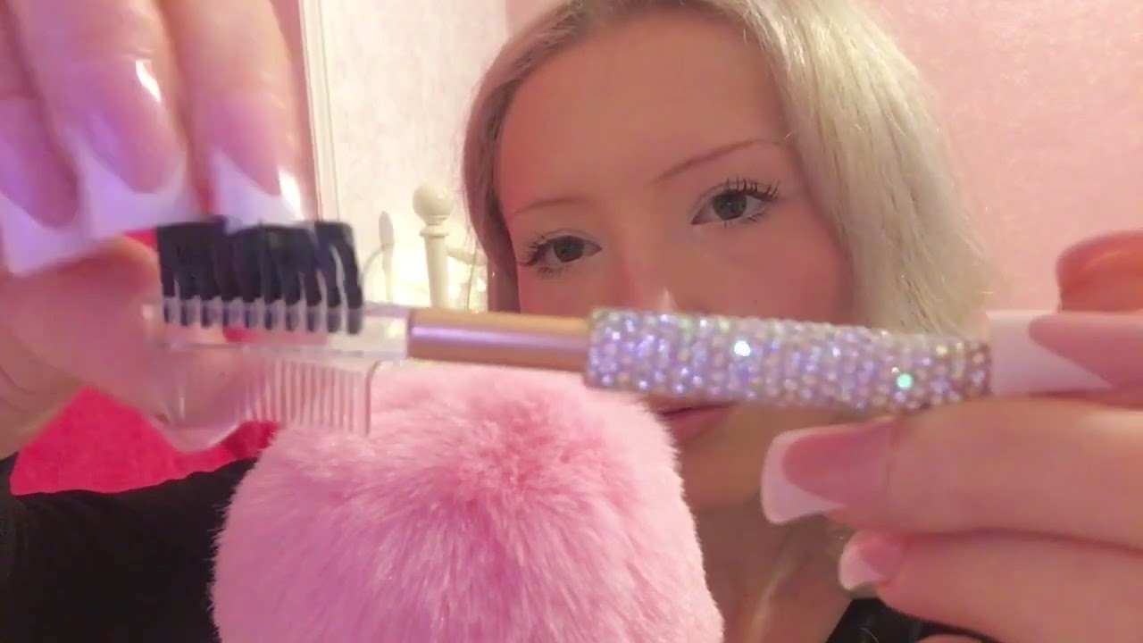 asmr ~ mic scratching, tweezing & inaudible “Go to sleep” & “It’s okay” + tongue clicking ♡