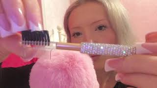 asmr ~ mic scratching, tweezing & inaudible “Go to sleep” & “It’s okay” + tongue clicking ♡