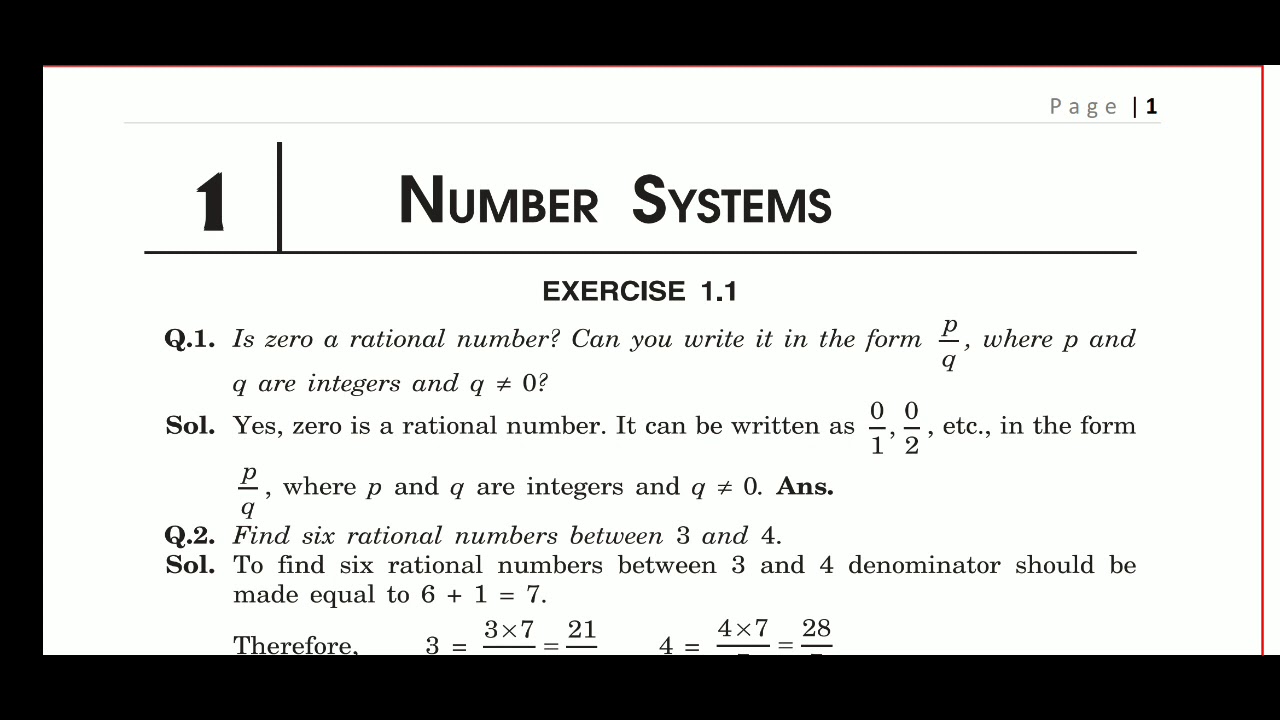 Class Ix Maths Solutions Youtube 