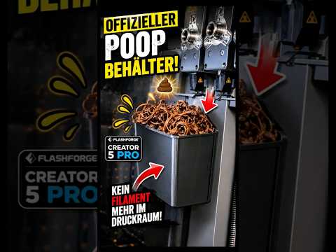 Flashforge hat das Problem GELÖST! 😍 Offizieller Poop Bin für den Creator 5 Pro