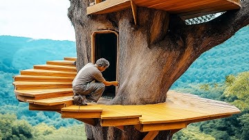 Building SECRET Tree House in the Middle of the Forest | Start to Finish by  @ArtSportArtSport