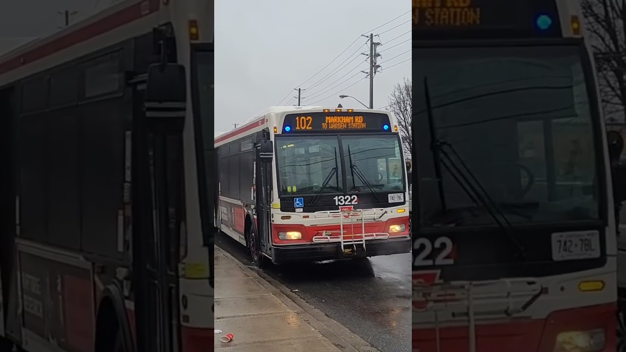 TTC 1322 - 102D Markham Road #torontotransit #hybrid #6ix #bus #buses #canada #diesel #durhamregion