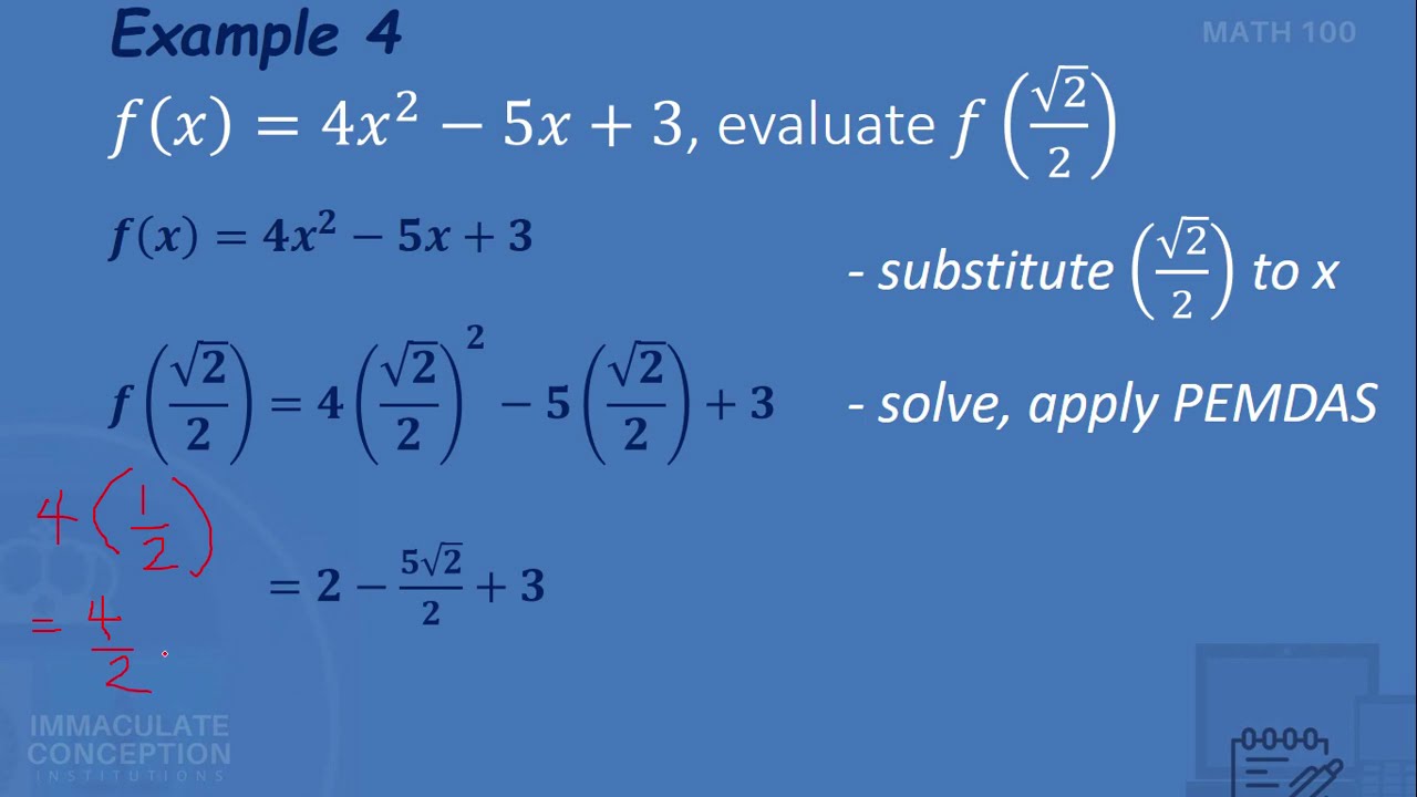 Evaluating Function Part 2 - YouTube