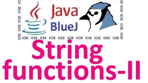#28 String Handling Explained-Part Two-Java for Class 10 ICSE- index(), charAt(), equals() functions