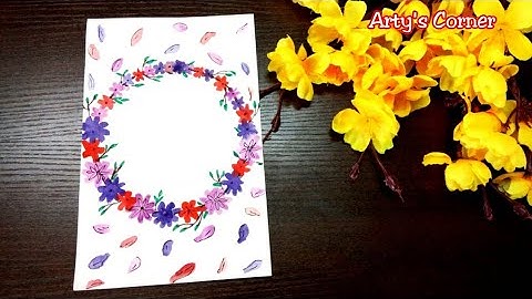 Floral Border | Border Design on Paper | Front Page Design | Borders for Project by Arty